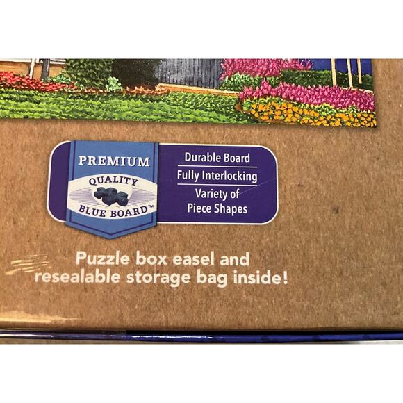 New Sealed Premium Quality Blue Board 1000 Pc Puzzle 20X27 Sodus Bay Lighthouse - Picture 8 of 10